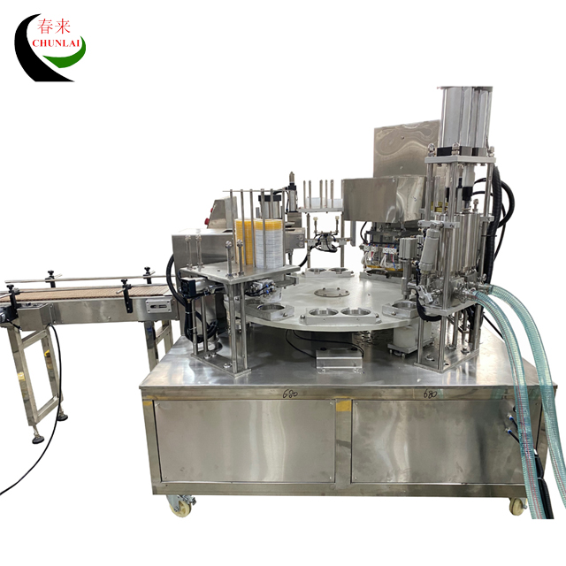 KIS-900-2 Automatischer Rotationstyp Yogurt Cup Füllungsdichtungs-Deckelmaschine